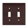 Brown Thermoset (2) Toggle Switch Wall Plate