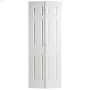 30\" x 80\" Prime White Masonite Classics Bi-Fold Door