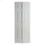 36\" x 78\" Prime White Masonite Classics Bi-Fold Door