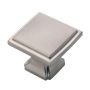 1-1\/4\" x 1-1\/4\" Satin Nickel Bridges Cabinet Knob