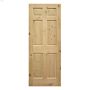 30\" x 80\" Knotty Pinewood 6-Panel Door Slab