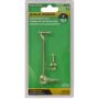 4" Solid Brass/Bright Brass Gate Hook & Eye