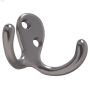 Satin Chrome Double Clothes Hook