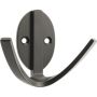Black Ornamental Double Robe Hook