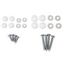 White Steel Rod & Shelf Bracket Hardware