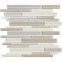 6\" x 2\" Natural Blend Element Random Strip Mosaic