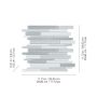 12"x12" Gray Shade Blend Element Mosaic Tile 10pc/10 SF/Bx