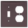(1) Duplex (2) Toggle Switch Combination Wallplate