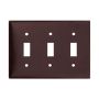 Thermoset (3) Toggle Switch Wall Plate