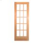 30\" x 80\" Finger Joint Pine French Door