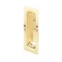 Polished Brass Sliding Closet Door Oblong Mortise Pull