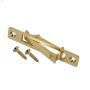 3\" Brass Plated Pocket Door Flush Edge Pull