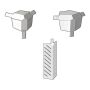 3-Way Corner For 350 Chamfer Molded Corners