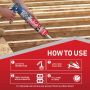 Adhésif pour sous-plancher et terrasse beige PL® 400® 825 ml