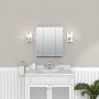 25-1/2" x 23.63" White Medicine Cabinet