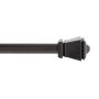 28 - 48\" Black Amelia Single Adjustable Curtain Rod