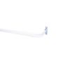 48 - 86" 3" White Single Heavy Duty Adjustable Curtain Rod