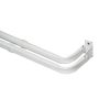 48 - 86\" White Double Heavy Duty Adjustable Curtain Rod