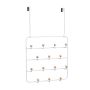 14-1\/4\" White Estique Over-The-Door 14 Hook Organiser