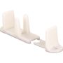 2-1\/8\" x 1-1\/4\" White Sliding Closet Door Bottom Guide
