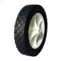 7\" Plastic Rim Diamond Tread Semi-Pneumatic Wheel