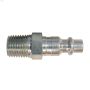 1\/4\" MNPT Zinc 304 Stainless Steel Coupler Plug-2\/Pack