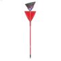 Oskar Plastic Bristle Red Handle Broom With Dust Pan