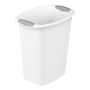 3 gal White With Titanium Insert Open Wastebasket