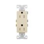 Ivory Decorator Duplex Receptacle 15A 2P\/3W