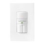 White 3-Way Motion Sensor Dual Switch With LED 120V 1P