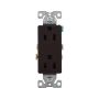 Black Decorator Duplex Receptacle 15A 2P\/3W