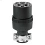 Thermoplastic Rubber Black Connector 15A 125V 2P\/3W