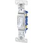 White Quiet Toggle Switch 15A 120V Single Pole - 10 Pack