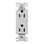 Silver Granite Duplex Receptacle 15A 2P\/3W