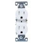 White Duplex Receptacle 15A 2P/3W-10/Pack
