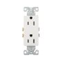 White Decorator Duplex Receptacle 15A 2P/3W-10/Pack