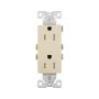 Ivory Decorator Receptacle 15A 2P\/3W-10\/Pack