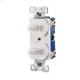 White Combination Toggle Switch 15A 120\/277V 1P