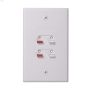 White Speaker Wire Wall Jack