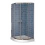 36" x 36" x 70" Chrome Clear Sliding Shower Door