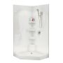 Equinox II White Acrylic 3-Piece Shower