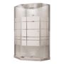 Soho/Pebble Begonia White 3-Piece Shower