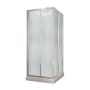 Mediteranean IIII White Polystyrene 3-Piece Corner Shower