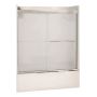 51 - 55" x 57" Chrome Mistelite 2-Panel Sliding Tub Door