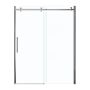 56-1/2 - 59" x 78-3/4" Chrome Clear Sliding Shower Door