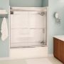 51 - 55" x 57" Chrome Clear 2-Panel Sliding Tub Door