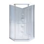 38 38-3/4" x 38-3/4" x 76-1/4" White 1-Piece Corner Shower