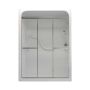 41-7/8 - 42-7/8" Silver Clear Tri Panel Sliding Shower Door