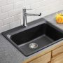 Silgranit Vision 1 25" x 20-3/4" Anthracite Kitchen Sink