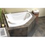 Cocoon 6054 White Off-Center Corner Bath Tub